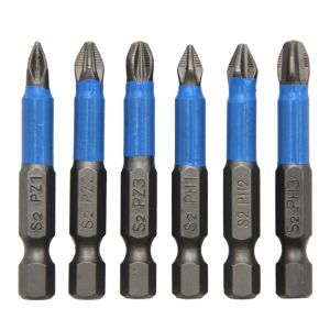 TIMES LORD 6pcs ic Cross Head Bit Single Head Anti Slip Phillips Screwdriver Bits High Hardness Impact Strong Drill Bit Screw