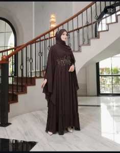 Anggi gamis kaftan terbaru baju lebaran wanita 2025