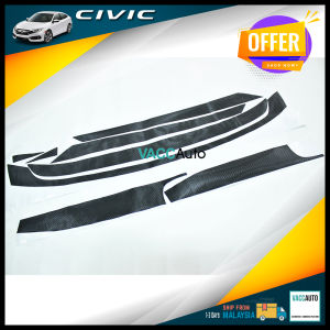 Honda Civic FC 10th Front Grill Cover Protector Sticker Upper Bumper Grille Molding 2016-2021 Civic 10th FC FK TBA TEA