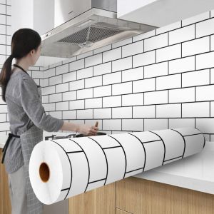 60cmx500cm Wallpaper Waterproof and Oilproof Wall Stickers Kitchen Bar Desktop DIY Home Decoration Aluminum Foil Wallpaper