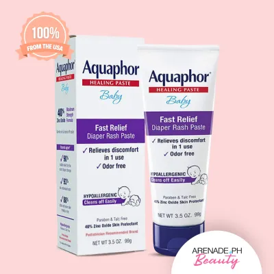 Aquaphor Baby Diaper Rash Paste Fast Relief For Troublesome Diaper Rash and Flare-ups 3.5 oz Tube