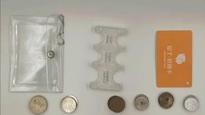 [ Coin clip Coin storage bag ] Portable small bag Classified Coin Purse PVC Transparent card holder