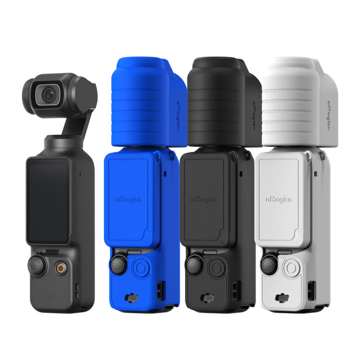 For DJI Osmo Pocket Silicone protective case Screen Protective case Lens  protective case Threaded handle protective case Sports camera accessories 