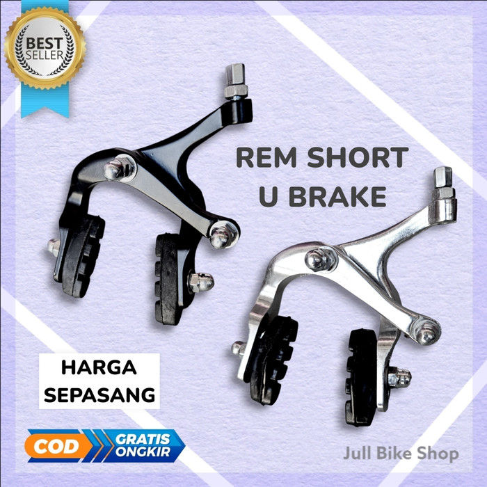 Rem U brake short alloy sepeda fixie lipat RB dll depan dan