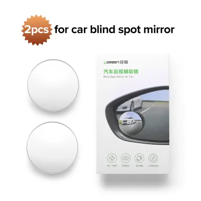 UGREEN 2PCS Car Mirror 360°HD Blind Sport Mirrior Wide Angle Round Convex Rearview Mirror Vehicle Parking Rimless Rear View Mirror