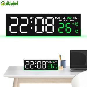 LED Alarm Clock USB Charging Port LED Clocks Large Display Modern Electronic Clock for Bedroom Home Living Room Office