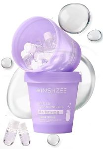 40P Pore Blackhead Cleansing OilMakeup Remover Capsule Face Oil Cleanser with Jojoba & Camellia Extract Travel Size Moisturizing Freshing Individually Packaged Travel Essential Makaup