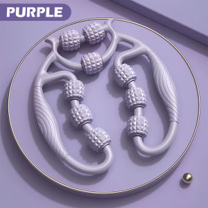 9 Wheels Leg Massage Roller Fitness Slim Leg Body Muscle Relaxing Circular Leg Ring Clamp Skinny Stretching Yoga Roller