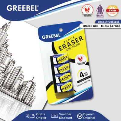 GREEBEL Penghapus Pensil Eraser Pencil (HAPUSAN GBB-141240) / Setip Pencil / Alat Tulis / Aman untuk Anak / Alat Tulis Sekolah