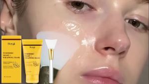 Hoygi Masker Peel-off Kolagen Kunyit ( Dengan Pencakar ) Masker Kulit Eksfoliasi Lembut Menutrisi Melembapkan Menghidrasi Mengencangkan