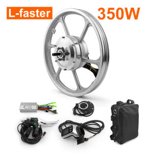 DIY 24V 36V 350W 16 Inch Bicycle Front Wheel Brushless Gear DC Hub Motor Kit With Throttle