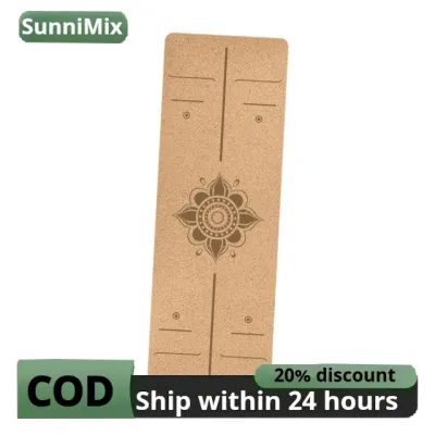 Cork Yoga Mat Exercise Mat Thick 5mm TPE Backing Skipping Mat Anti Slip Fitness Mat for Yoga Stretching Meditation