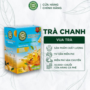 Trà chanh hòa tan giải khát VUA TRÀ tươi mát cung cấp Vitamin C cho năng lượng ngày dài (Hộp 14 gói - 238g)