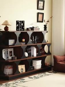 CraftedLiving SG-Solid Wood Bookshelf Vintage Ash Wood Sideboard Arched Storage Cabinet Mid-Century Style Storage Bookshelf Chest