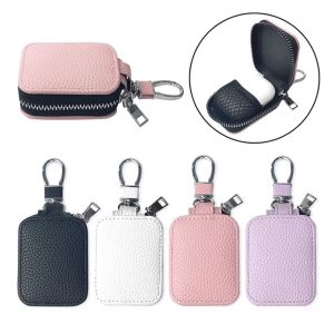 UTOPUS Da Túi đựng tai nghe với móc khóa Kết cấu vải lychee Túi có khóa Phổ quát Nhẹ Cho AirPods Pro 3/Pro2/AirPods 4