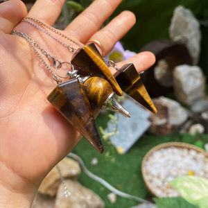 Con lắc cảm xạ đá mắt hổ tự nhiên - LCX06