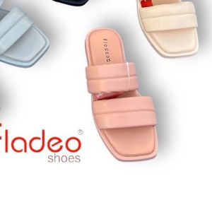 Sandal Wanita Selop 2 Bahan Bergelembung Empuk Nyaman dipakai