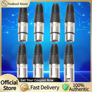 8pcs Professional XLR Microphone Cable Connectors 3-Pin Male and Female for Audio Setup