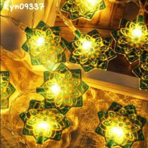 LAMPU HIAS 1.5M IDUL FITRI MOTIF BINTANG SEGI ENAM / LAMPU TUMBLER HIAS LEBARAN 1.5 METER KYN 09337