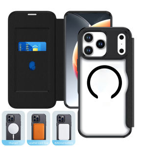 เคสสำหรับ iPhone 17 Pro Max IPhone17 ProMax Air 17Air 5G เคสโทรศัพท์ใสดูหรูหราฐาน TPU ฝาพับแม่เหล็กผิวนอกเคสโทรศัพท์ไอโฟนแบบหนัง RFID สำหรับ I17อากาศ PM 17Pro