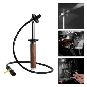 Espresso /Cleaning Brush /Coffee Machine /Steam Cleaning Brush Wood Handle Nylon Brush Head Silicone Steam Vent Pipe