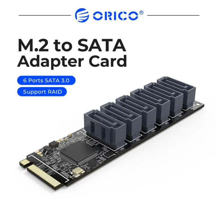 ORICO PCIe Gen3 M Key to Ports SATA Adapter Card NVMe to