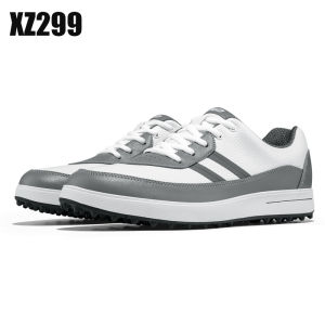 PGM Golf Shoes for Men Waterproof Spikes Casual Versatile Shoes Sneaker Sport Microfiber Rubber XZ299