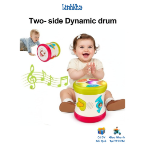 Trống gõ hai mặt đa năng Goodway Drum - Đồ Chơi Âm Nhạc Thông Minh có dùng pin Giáo Dục Sớm Cho Bé Từ 6 Tháng