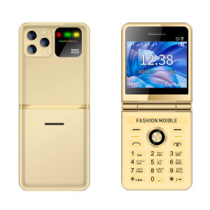 P20 Flip Mobile Phone 2.4inch HD Screen 4 SIM Card FM Radio Flashlight Blacklist 2G Foldable Feature phone