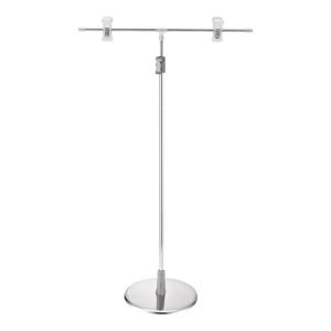 1 Set Adjustable Poster Stand Stainless Stand Promosi Toko Telescopic