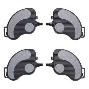 Exercise Bike Pedal Leg Training Fitness Device Footboard Bike Fixed Gear Spin Pedals with Toe Clips Strap Easy to Use