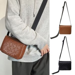 SOTOP สีทึบทึบ กระเป๋าสะพายข้างผู้ชาย ออกแบบโดยดีไซเนอร์ ฮาราจูกุ กระเป๋าแมสเซนเจอร์ แฟชั่นสำหรับผู้หญิง สี่เหลี่ยมสี่เหลี่ยม เด็กผู้ชายเด็กผู้ชาย