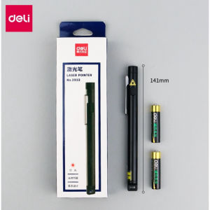 Deli Laser Pointer Pen Laser Wireless Presentasi Sinar Merah Jarak 30M Klip 3933