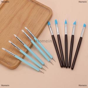 [COD] Homein 5Pcs set Silicone Clay Sculpting Tools For Brush Modeling Dotting Nail Art Pottery Clays Tool DIY Carving Ceramics Sculpture