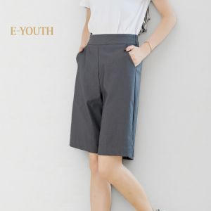 Eyouth 20158 Women Urban Chic Bermuda | high waist basic casual knee length ladies short pants