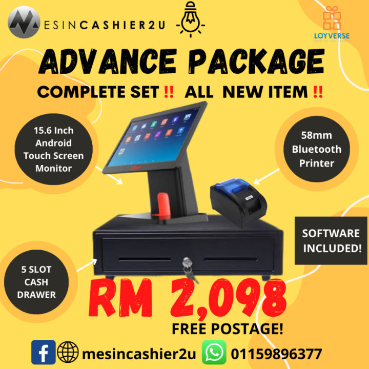 All In OneTerminal Single Display Android POS System Mesin Cashier ...
