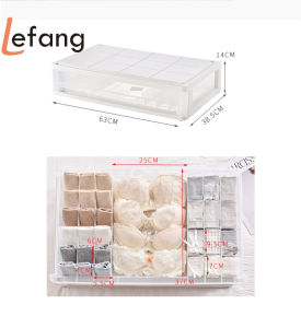 Lefang Wardrobe Stackable Transparent Underwear Storage Box Bra Panty Socks Drawer Storage Box Clothes Organization