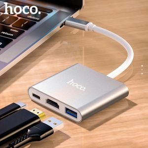 Hub chuyển Hoco HB14 TYPE-C Sang 3 cổng HDMI và USB 3.0 và TYPE-C / Hoco HB1 1 to 4 USB - Chính hãng chất lượng cao