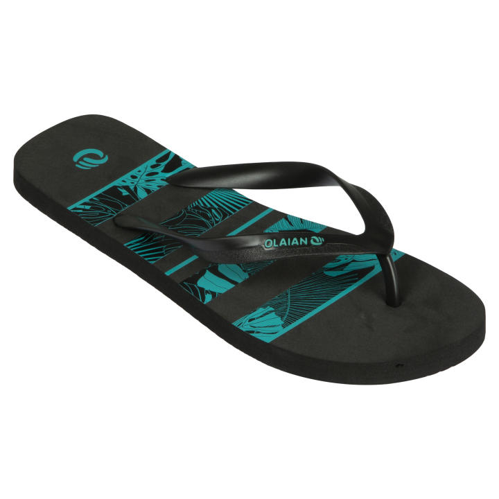 Decathlon Olaian Mens FLIP FLOPS 120 Flo Black Comfortable - Main Image