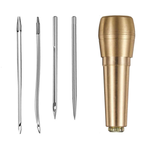 4/5Pcs Leather Stitching Tool With Hook Sewing Awls Ergonomic Metal Handle Leather Shoe Repair Tool for Sewing