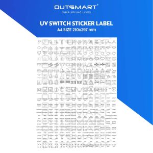 A4 Premium UV Wall Switch Borderless P Label Stickers – 353 DIY Cut Labels