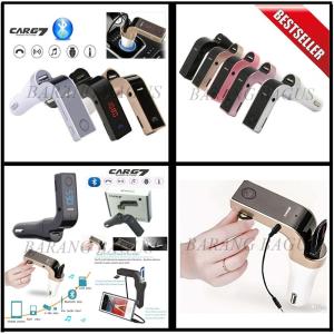 FM Transmitter Bluetooth Mobil CAR G7 Ada Charger Mobil Support Headset Universal BARANG BAGUS