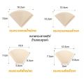 กระดาษกรองกาแฟดริป(100 แผ่น) ทรง V/U แบบหนา Drip Coffee Paper Filter V/U Shape MoCoo Home. 
