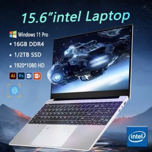 【รับประกัน 3 ปี + ซีโอดี】15.6-inch Windows 11 Pro laptop Intel 16GB RAM 1TB SSD office computer PC finger unlock laptop