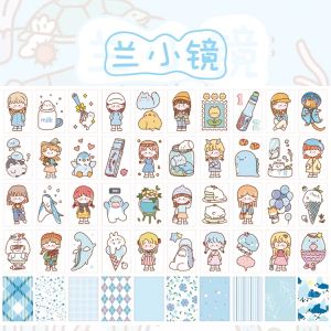 Set 50 Miếng Dán Trang Trí Sổ Lưu Niệm Họa Tiết Dễ Thương Xinh Xắn -Lumbley