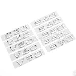 Suitable for Volvo modified car logo C30 V40V50V60 tail logo car logo sticker V90 rear trunk displacement car sticker