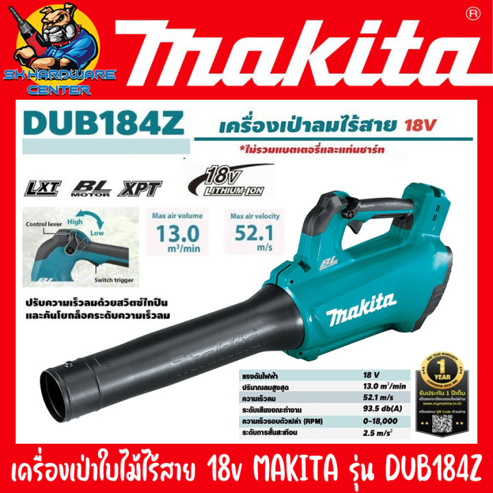 เครื่องเป่าใบไม้ไร้สาย MAKITA DUB184Z มอเตอร์บัสเลส