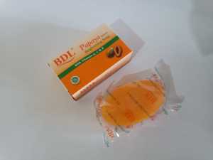 BDL PAPAYA EXTRACT BRIGHTENING TRANSPARANT SHOAP WHIT VITAMIN AC & E 90 GRAM