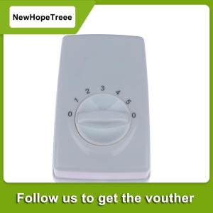 NewHopeTreee ไม่ต้องเชื่อมสวิตช์ควบคุมความเร็วพัดลมเพดานทั่วไป สวิตช์ควบคุมความเร็วแผงพัดลมไฟฟ้าปรับได้5ระดับ