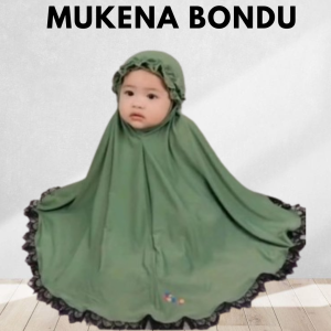 Mukena Anak Perempuan Motif Floral Bordir Pita Warna Solid - Perlengkapan Sholat Usia 1-10 Tahun